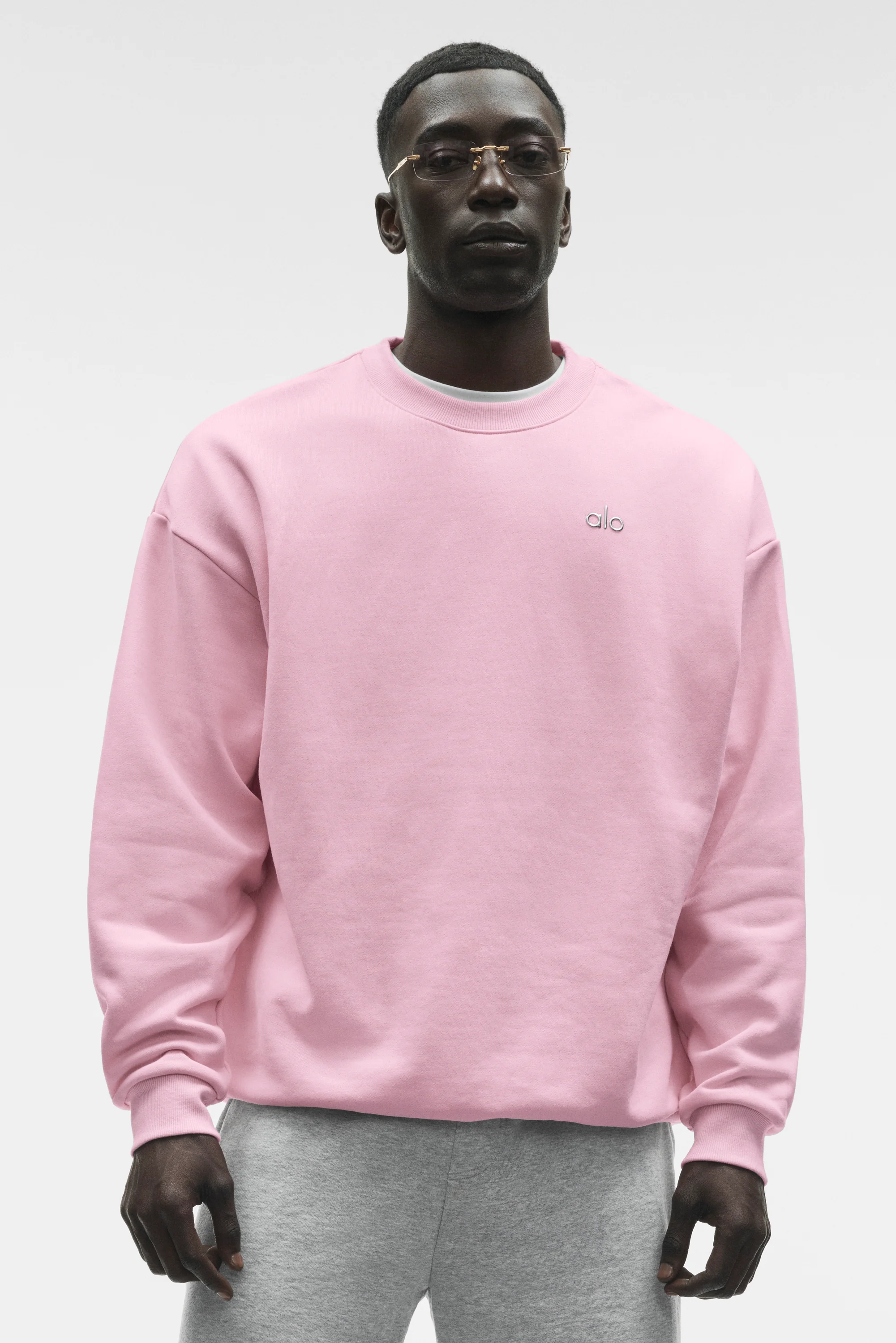 Pull col rond Accolade Pink Marshmallow pour homme