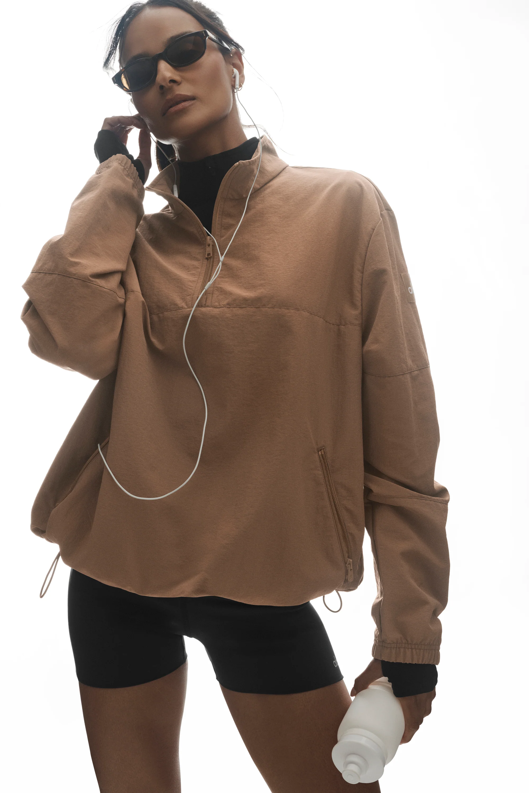 Light Weight Takeaway Track Pullover in Java Brown for Women