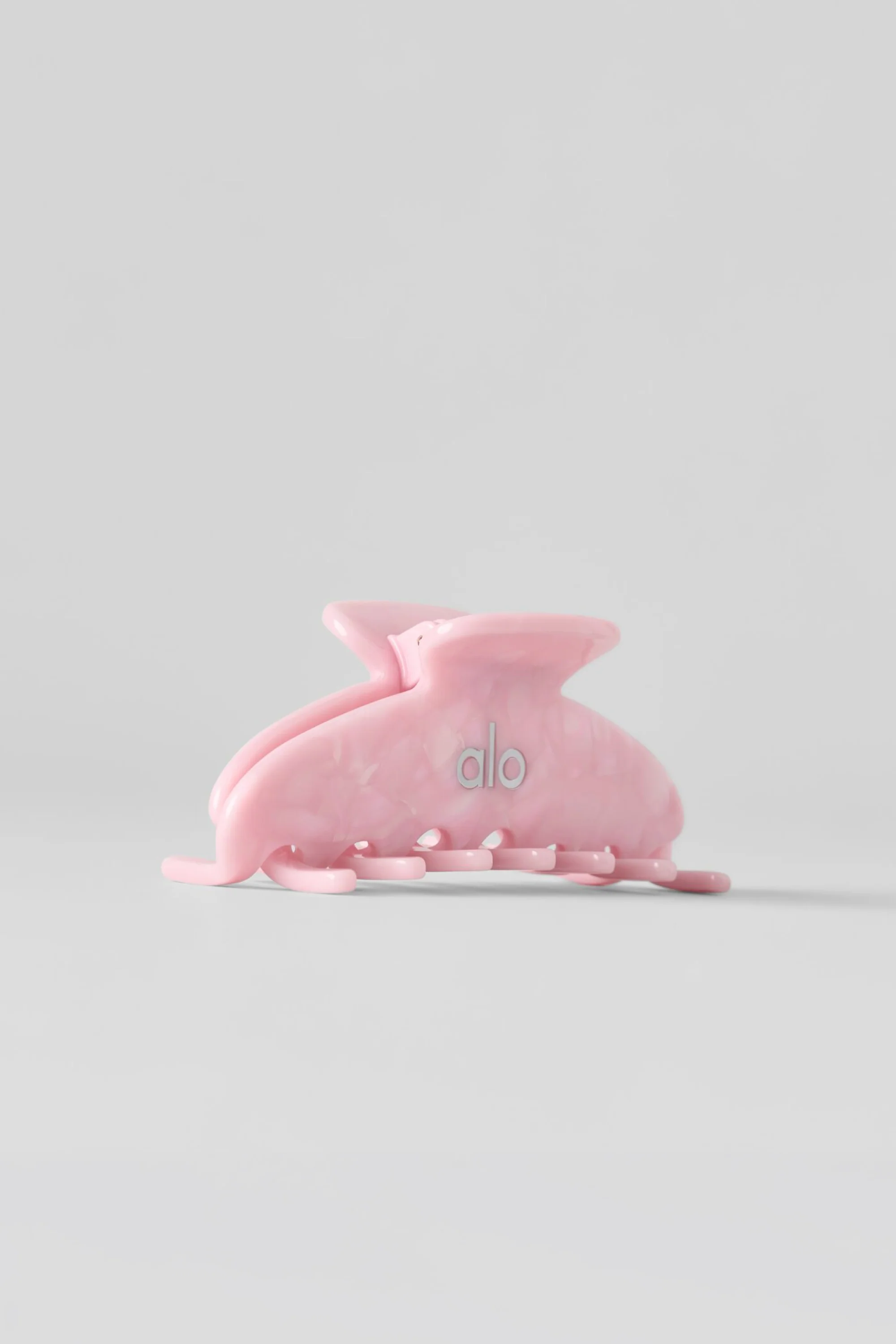 90's Claw Clip -hiussolki, Pink Marshmallow Shell, kaikille hiusten pituuksille