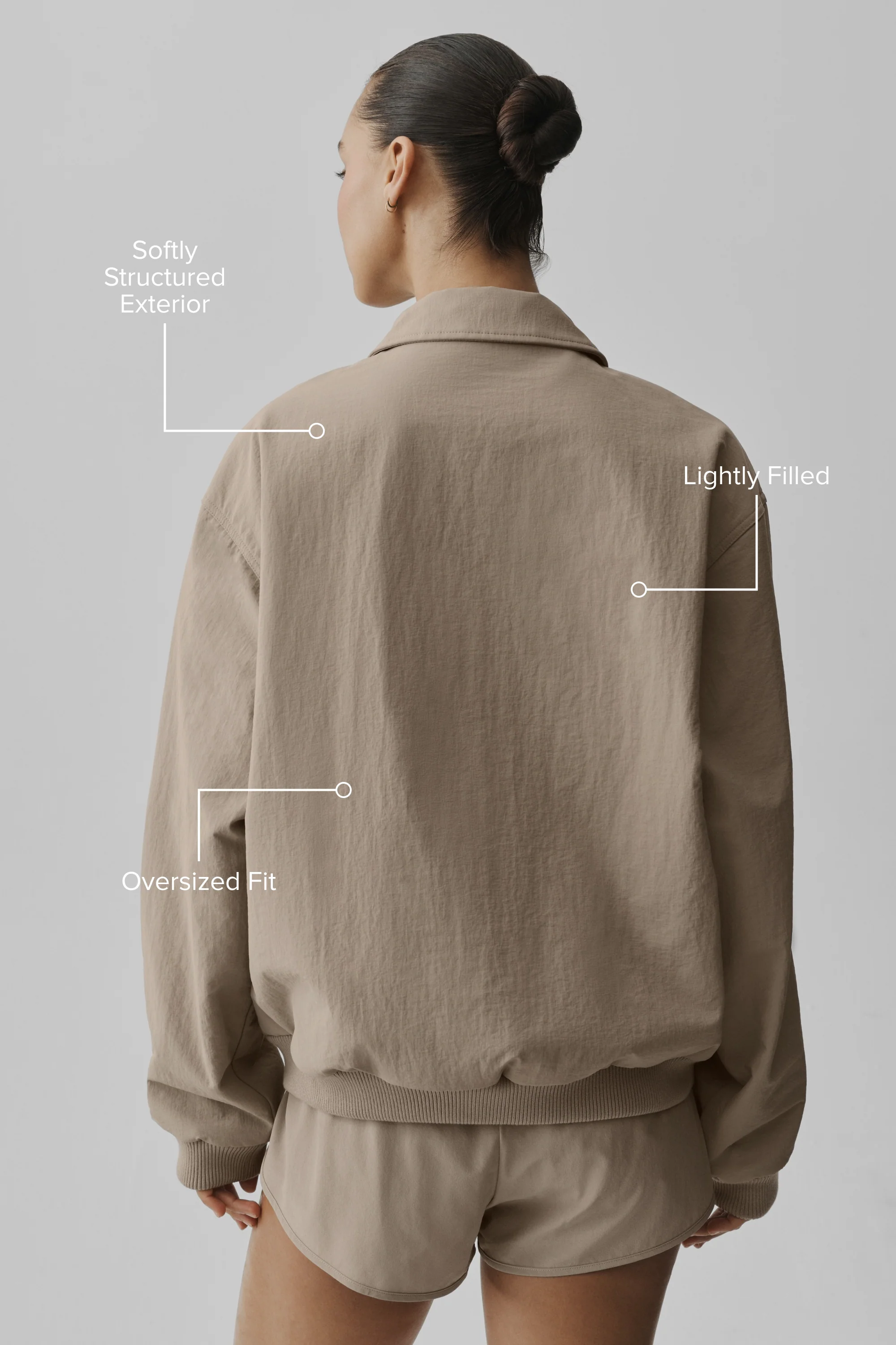 Duality Bomber Jacket in Gravel for Women