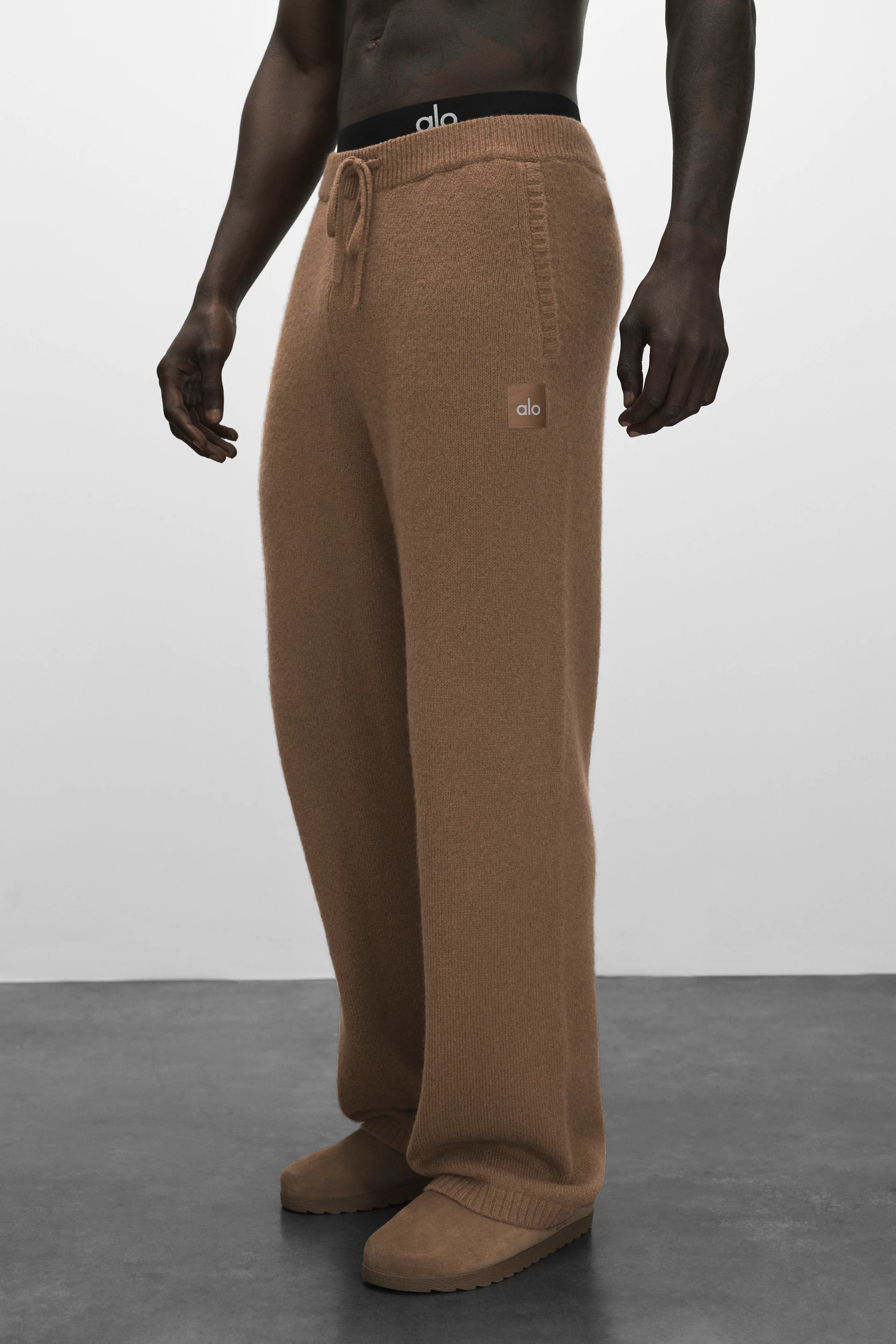 Wool Cashmere New Class Sweatpant in Java Brown for Men