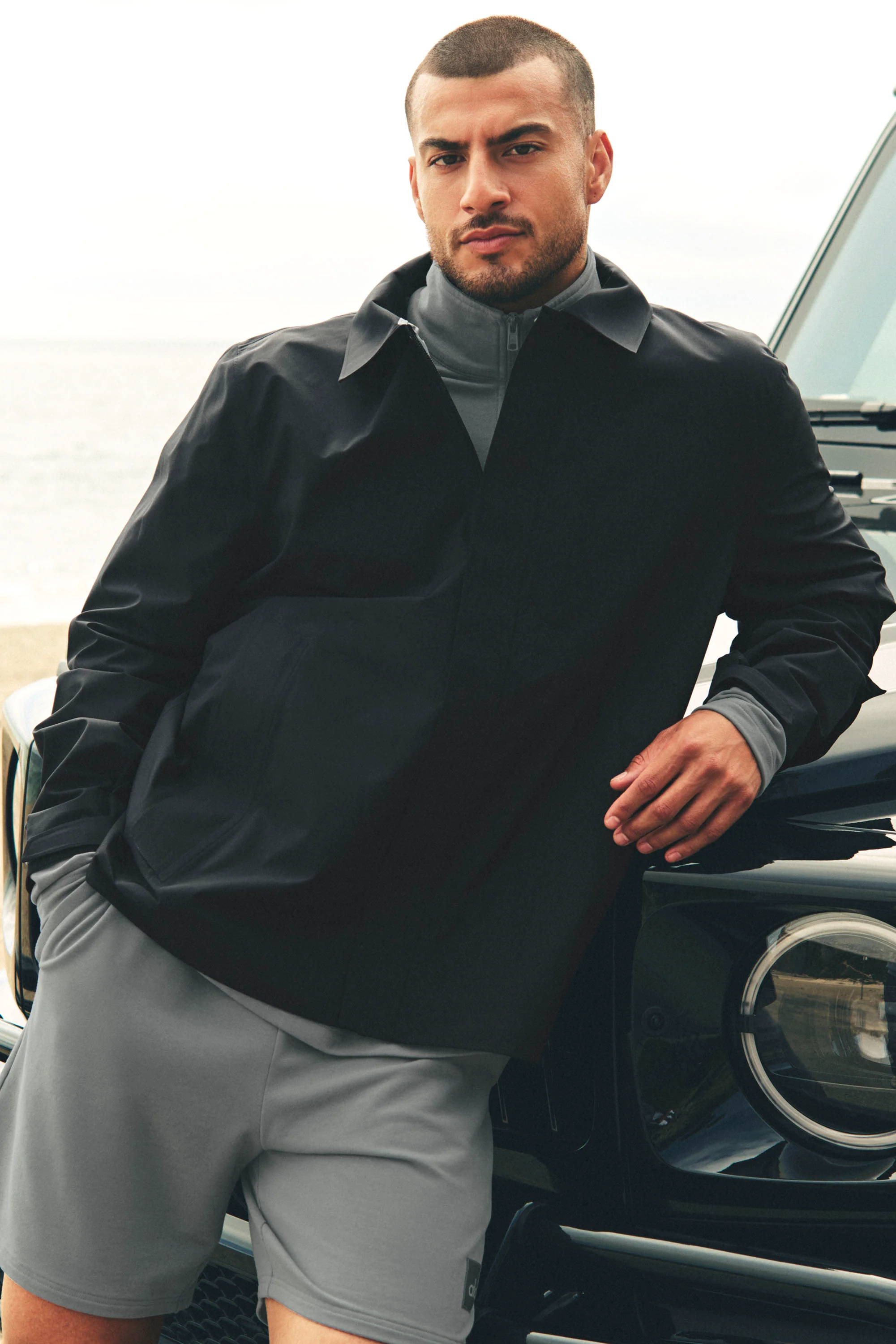 Surchemise Alpha Shell noire avec zips imperméables