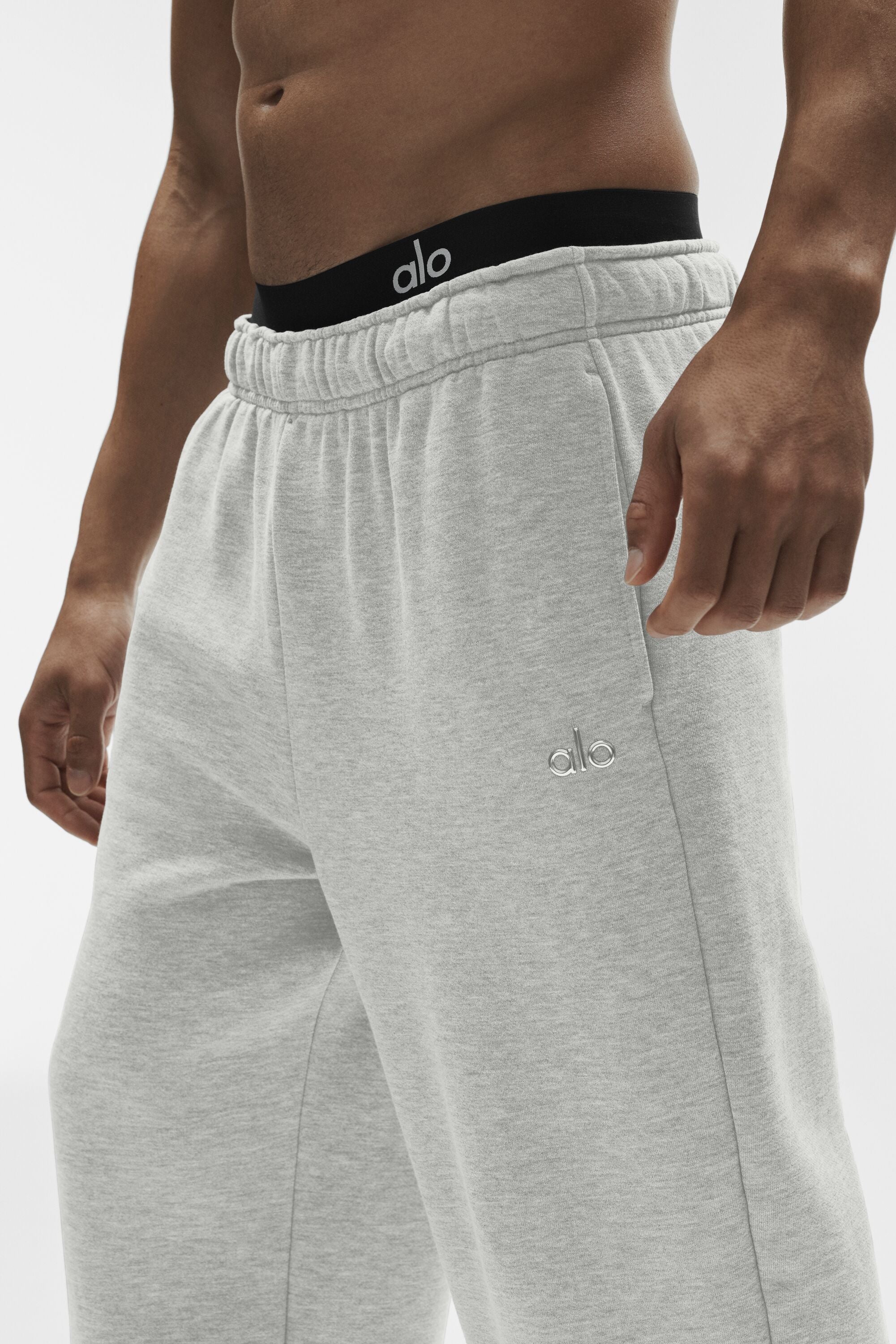 Accolade Straight Leg Sweatpant in White Heather for Men