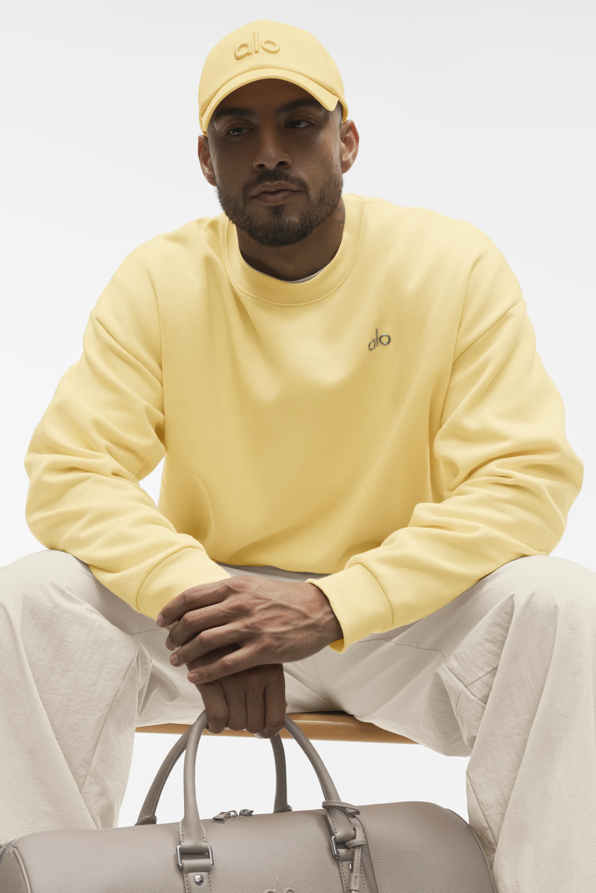 Accolade Crew-Neck-Pullover in Warm Butter aus French Terry