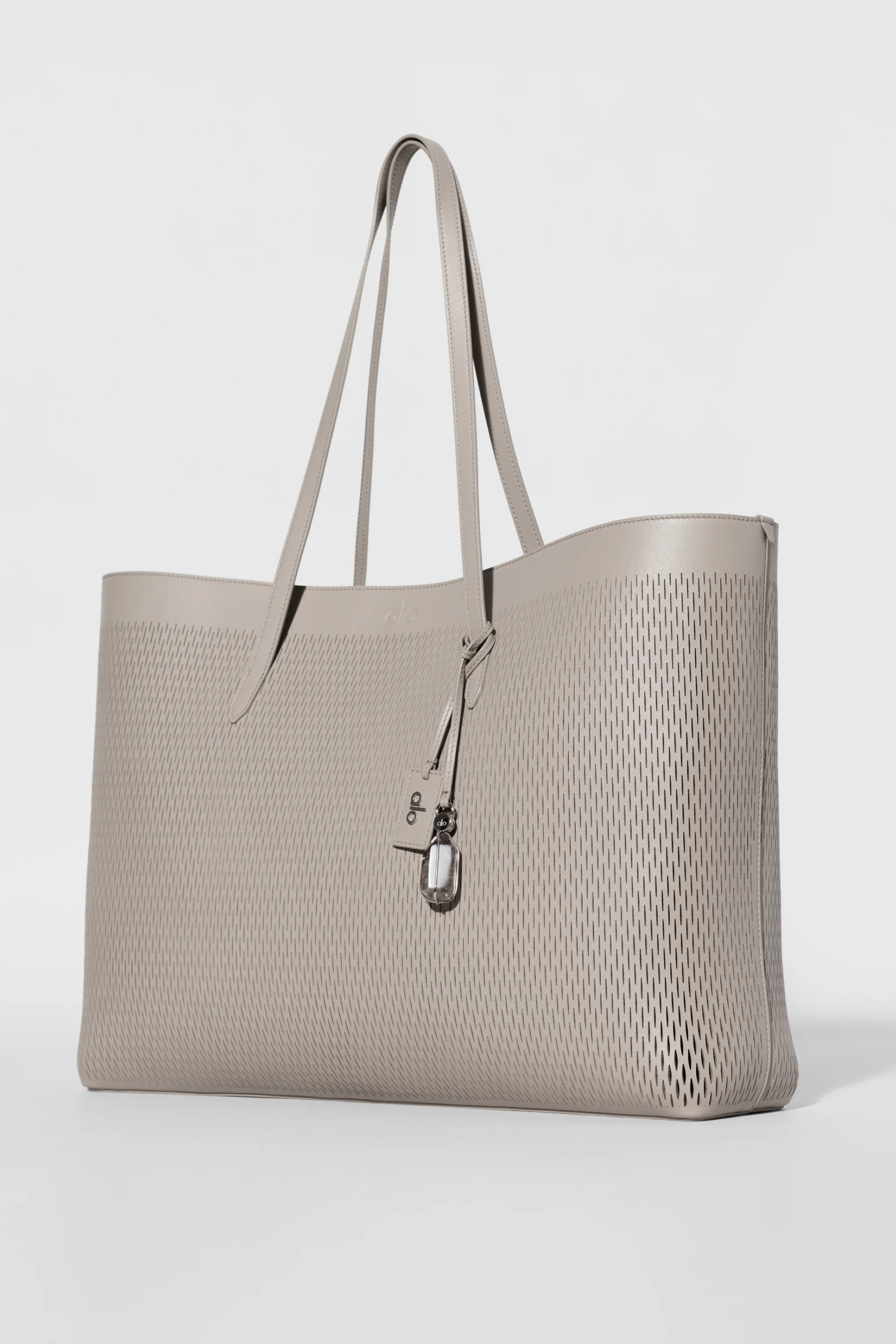 ALO Leather Mesh Tranquility-tote i Warm Gravel