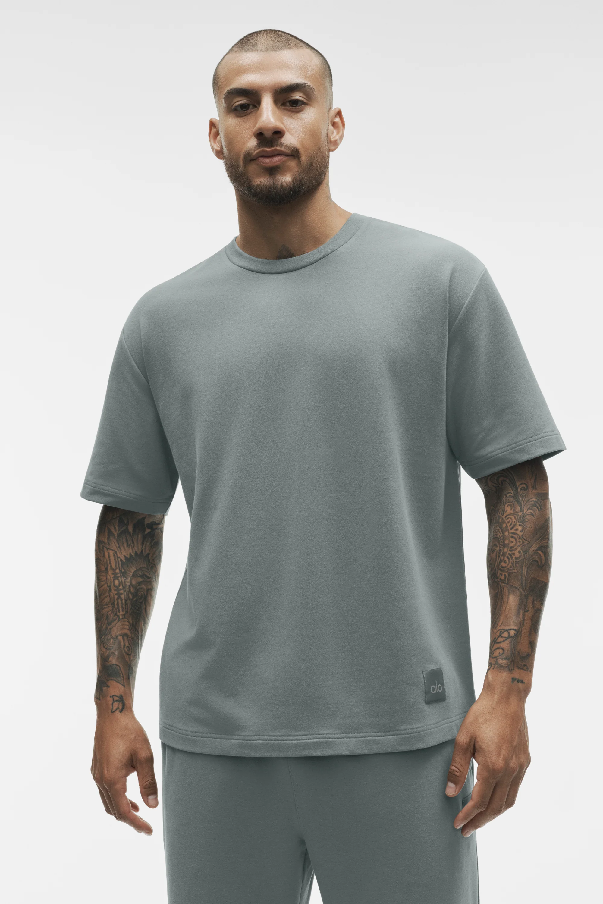Double Take Short Sleeve Monument Men's Oversized Tee by Alo Yoga