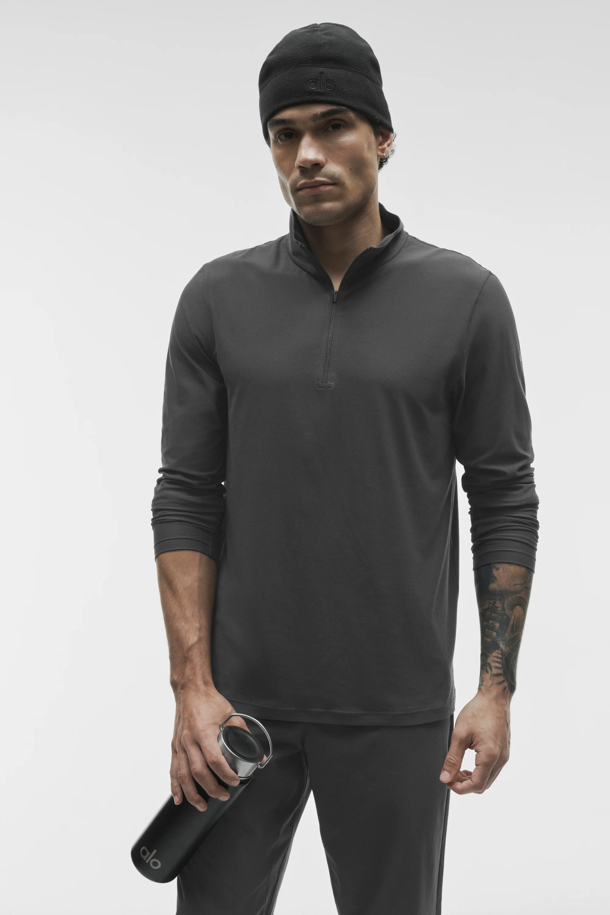 Conquer 1/4 Zip Reform Long Sleeve in Anthracite