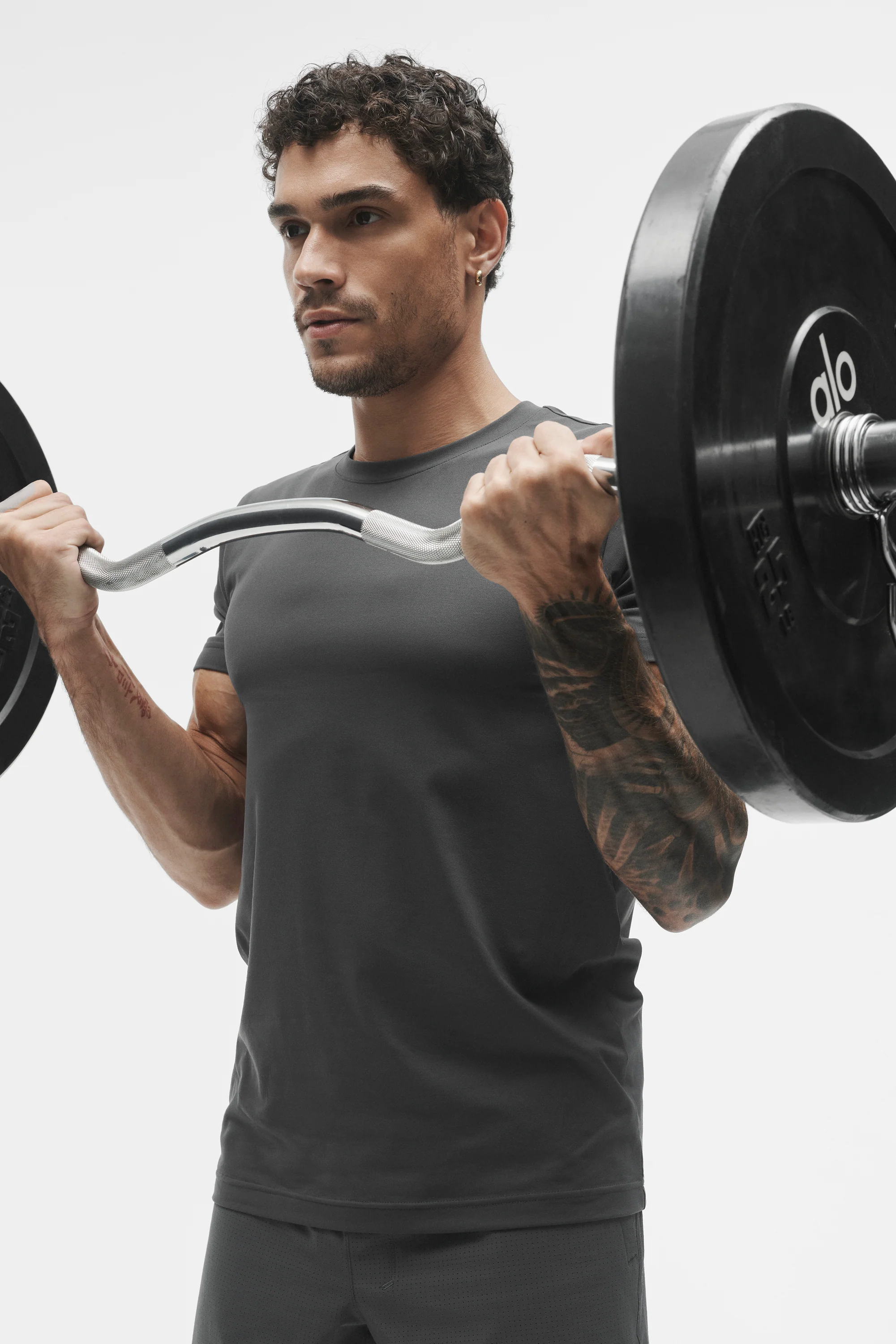 Conquer Reform Crewneck Short Sleeve Top in Anthracite
