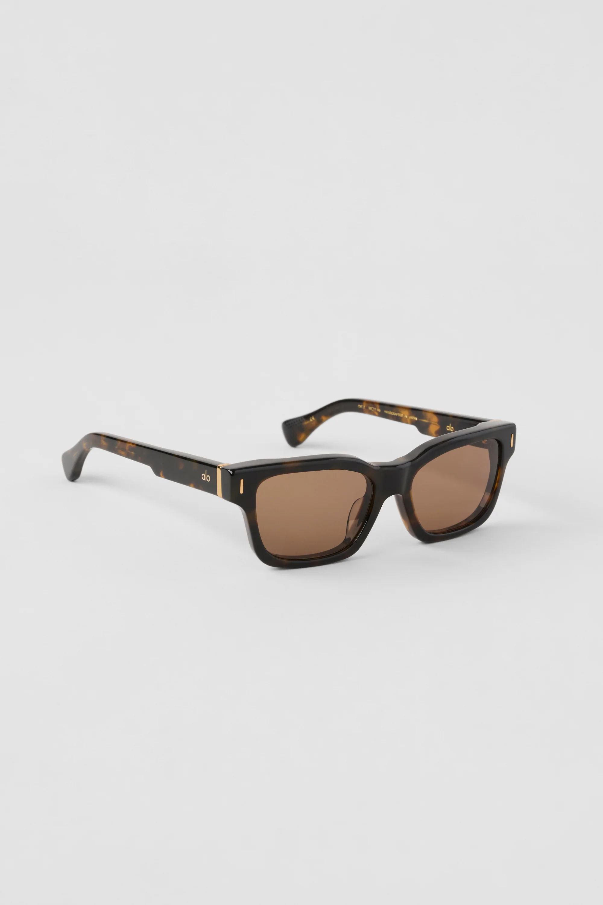 ALO Rectangle Sunglasses in Tortoise Acetate with Brown Lenses