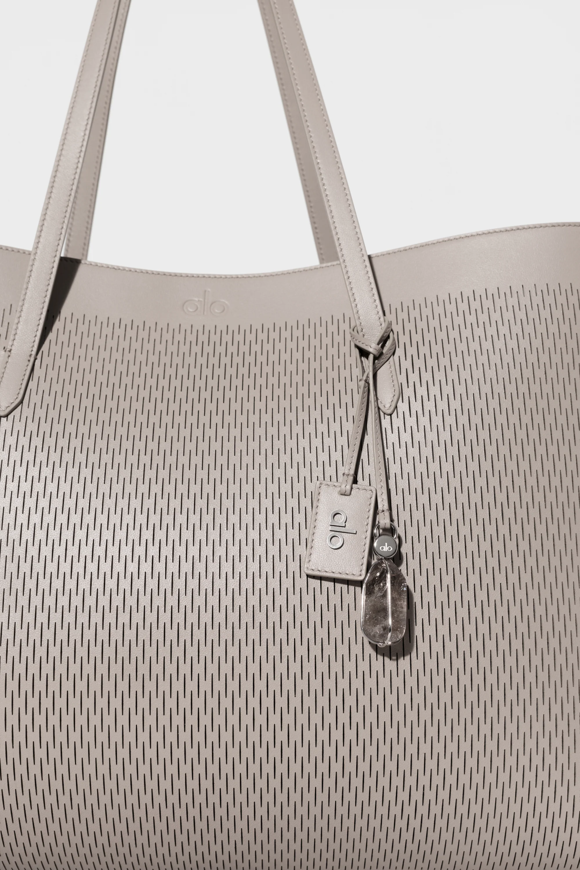 ALO Leather Mesh Tranquility Tote in Warm Grind