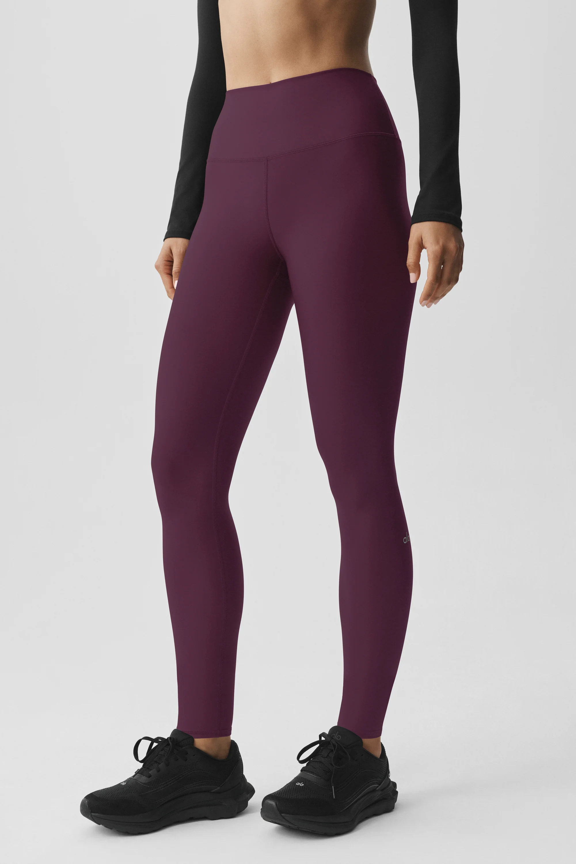 7/8 High-Waist Airlift Legging in Rich Bordeaux with Subtle Sheen