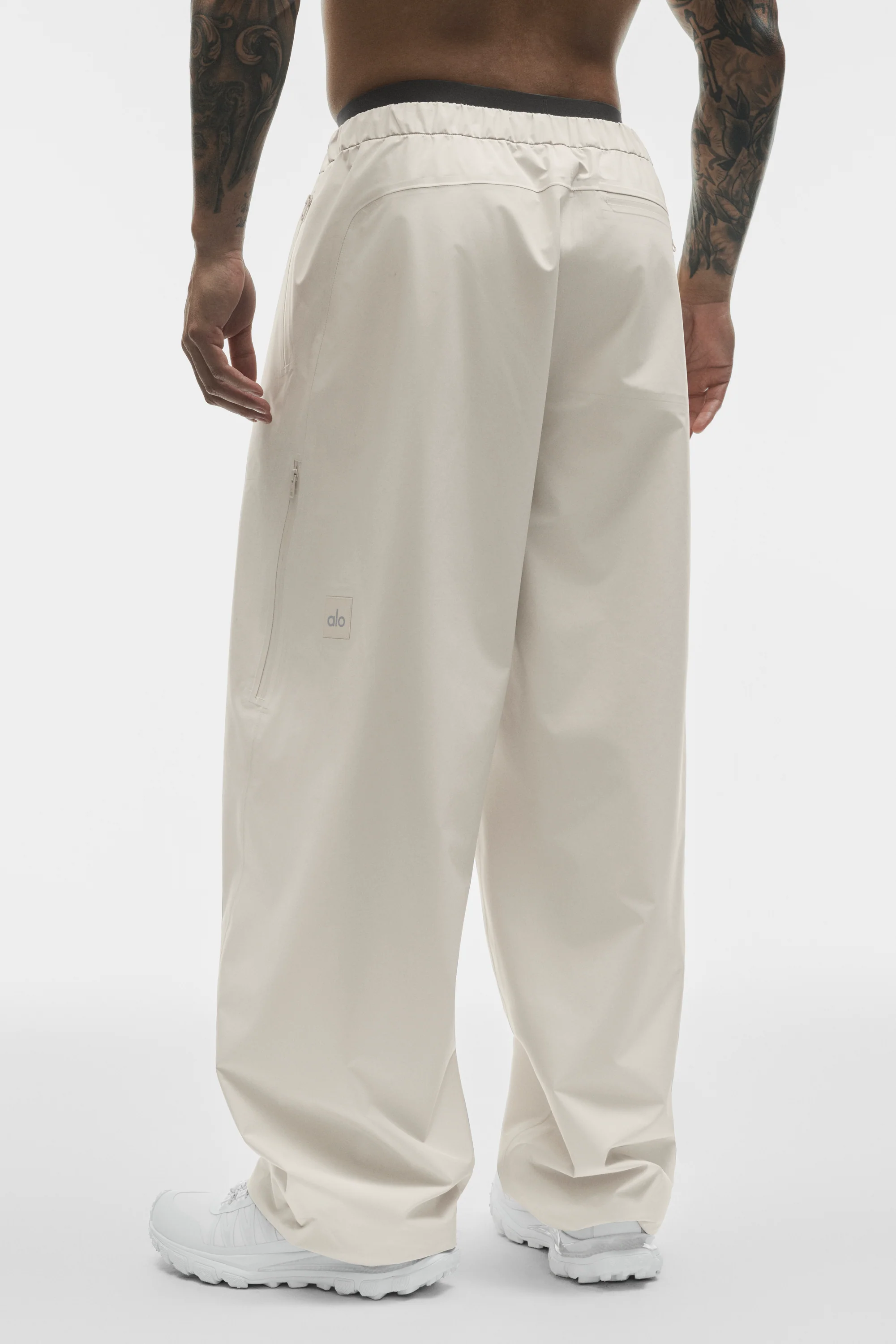 Pantalone Alpha Shell color Bone, idrorepellente con cintura integrata