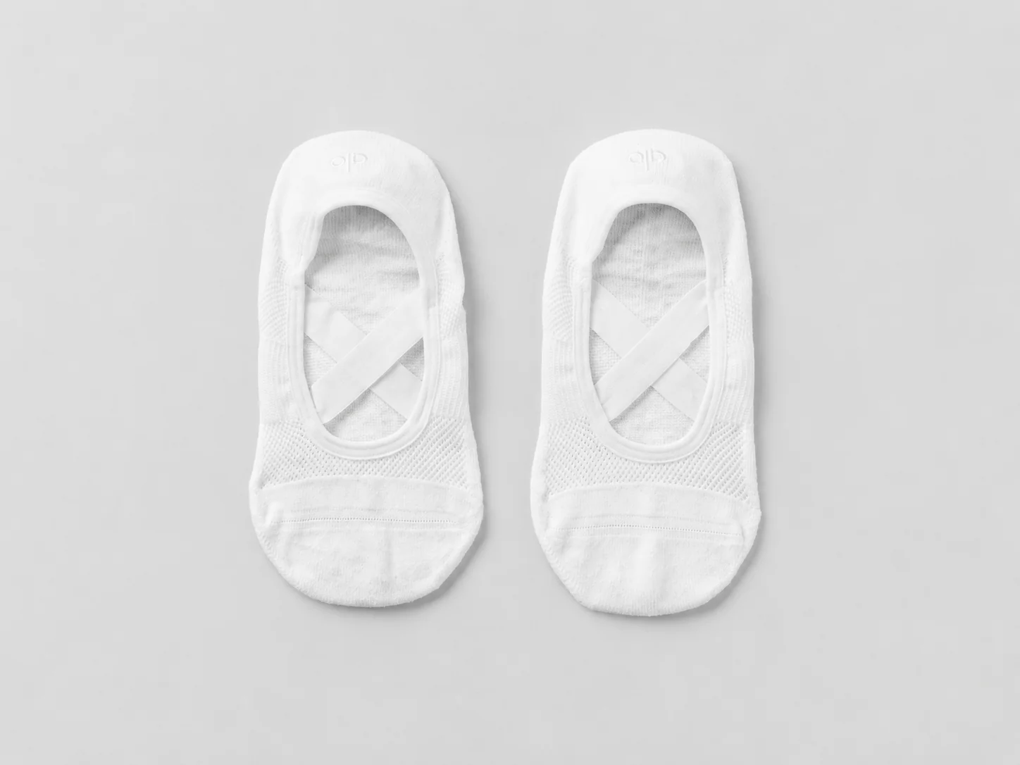 Women's Pivot Barre Sock in White mit gepolsterter Sohle