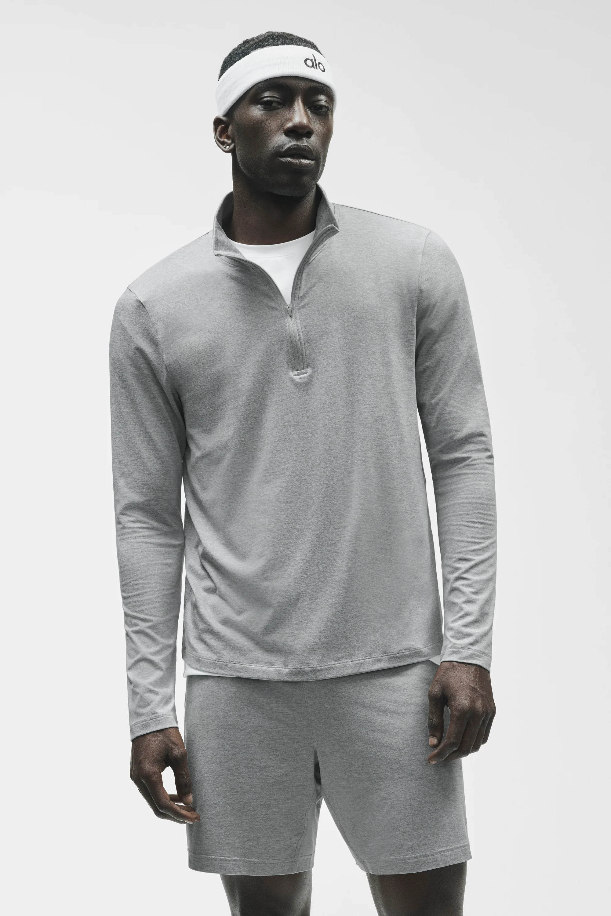Conquer 1/4 Zip Reform Long Sleeve Vintage Athletic Heather Men's Top