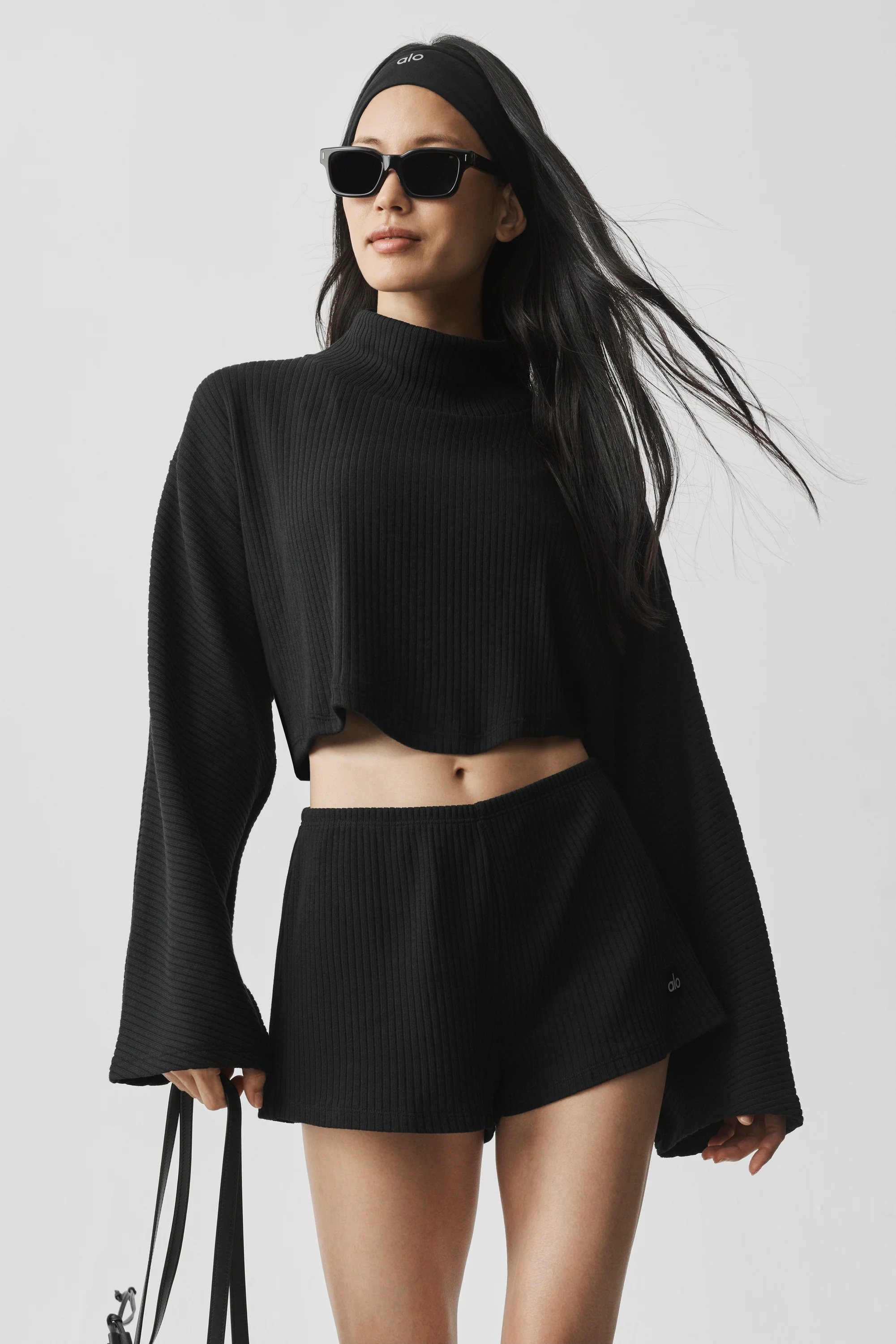 Ribbed Reset Short in Black with 2.5 Inch Inseam