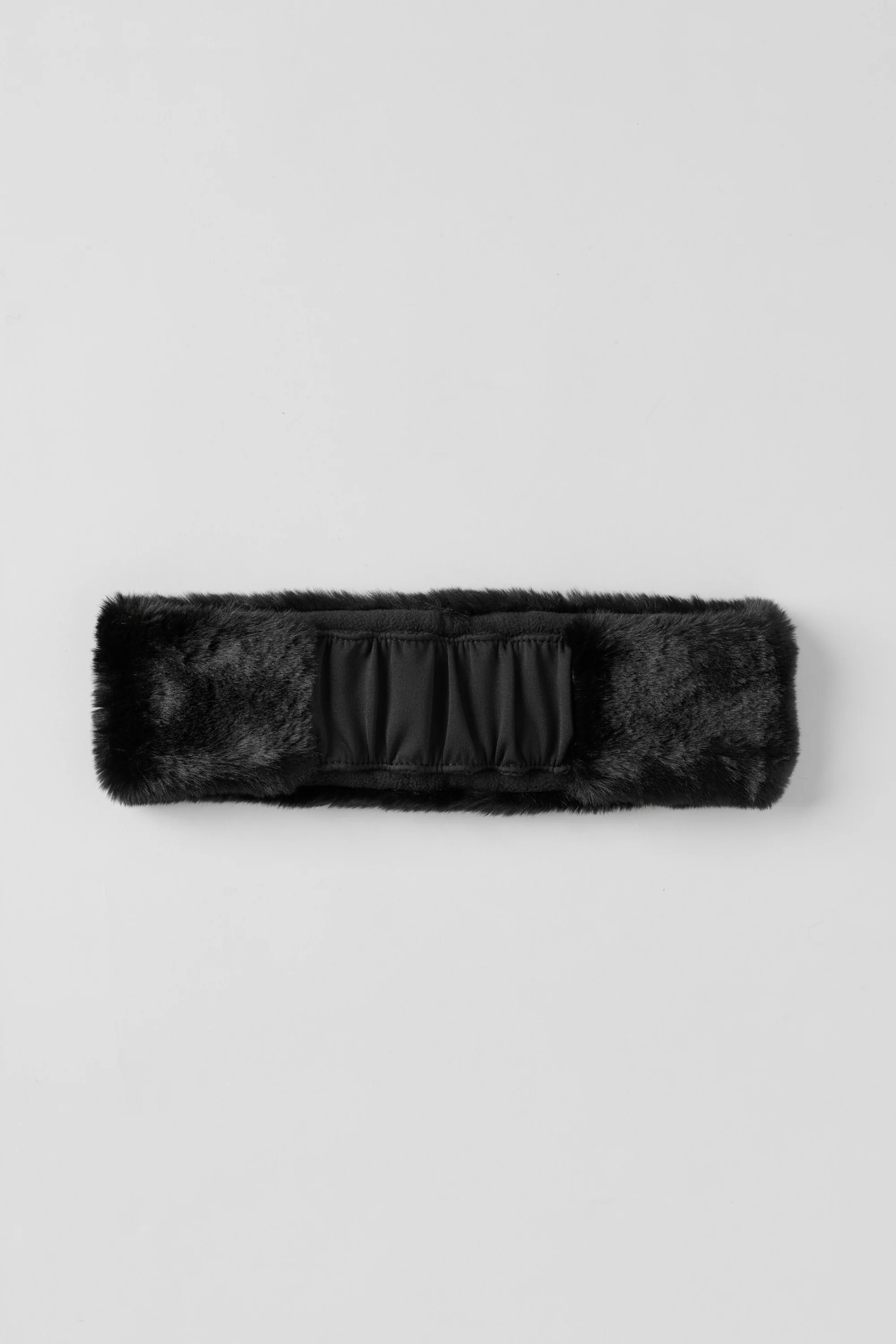 Amore Faux Fur Earwarmer in Schwarz für kaltes Wetter