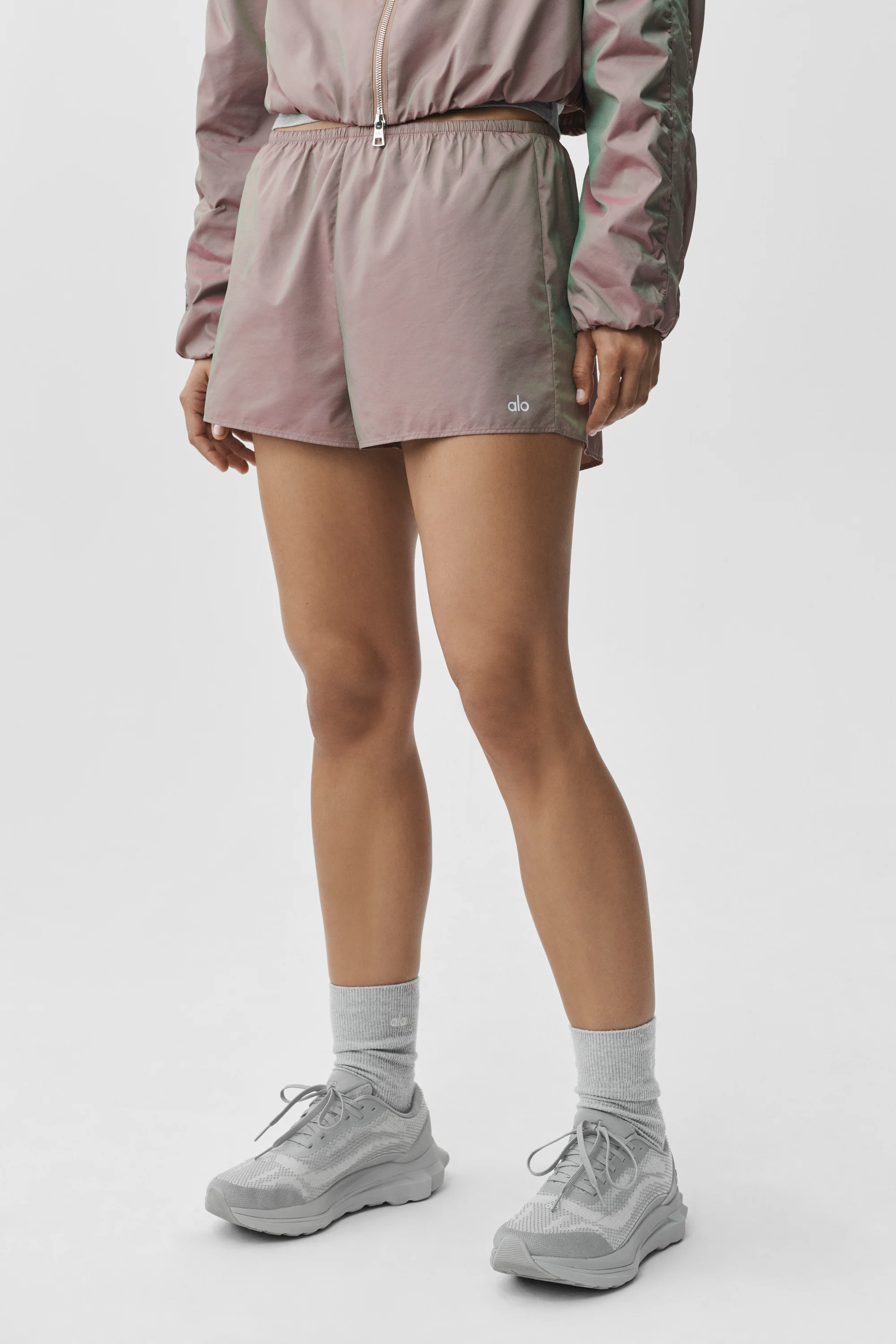 High-Waist Prismatic Short in Pink Moonlight with 3 Inch Inseam