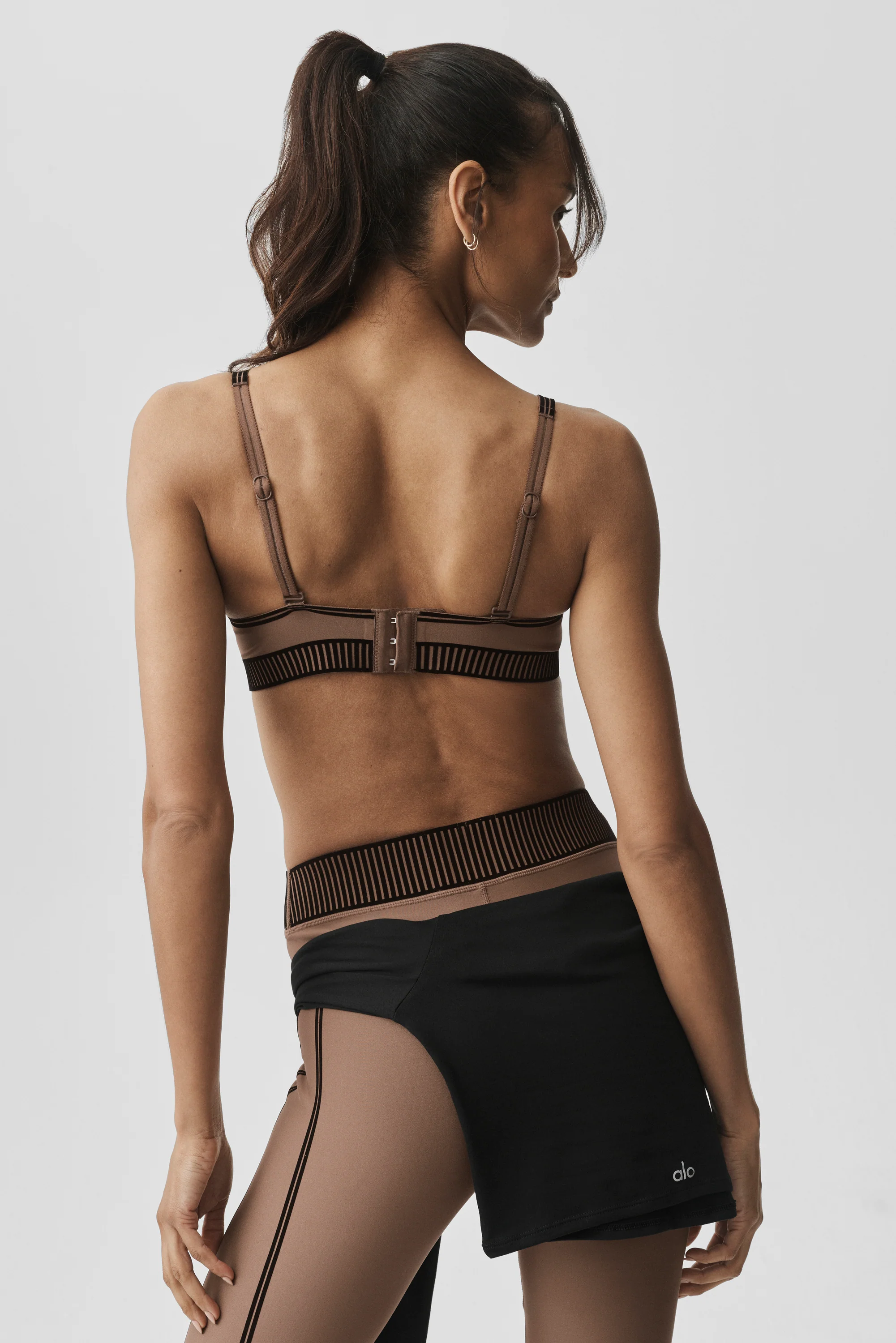 Airlift Line Up Bra in Java Brown with Removable Cups