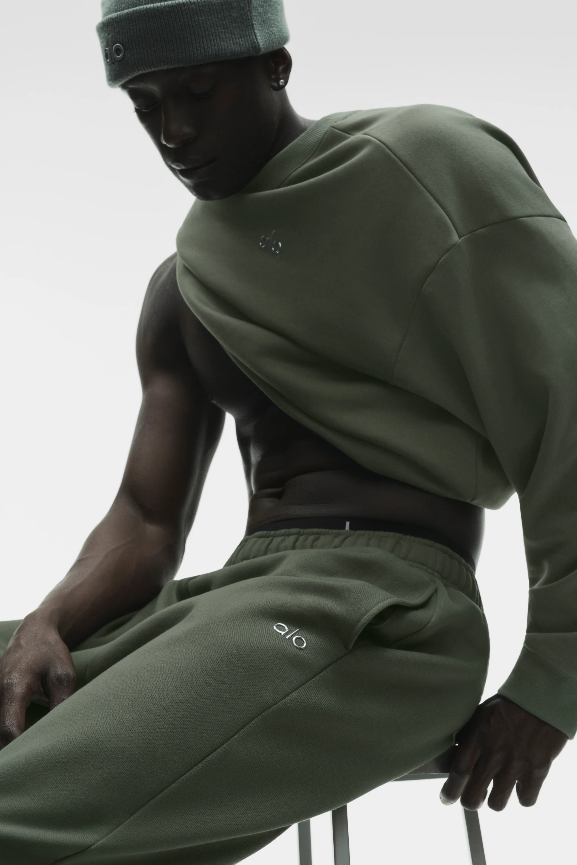 Pantalone della tuta a gamba dritta Accolade in Bamboo Green