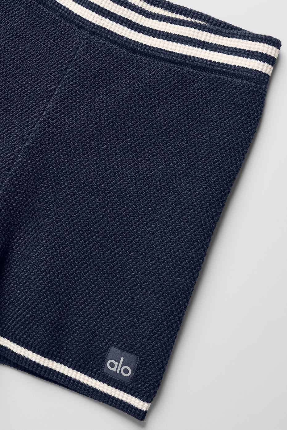 Tennis Club Sweater Knit Hot Short in Navy/Ivory