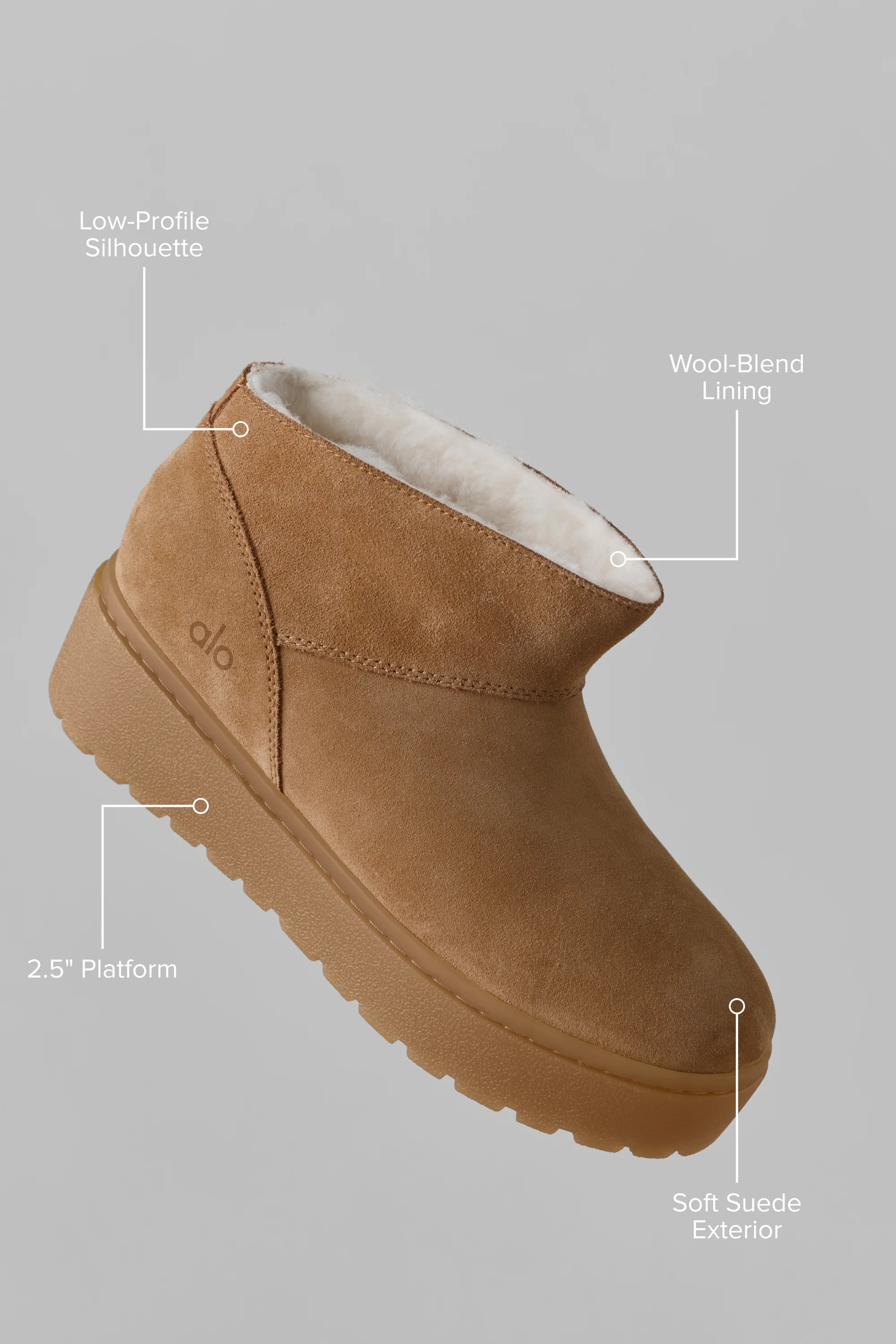 ALO Malibu Low Boot in Rich Chestnut Suede for Everyday Wear