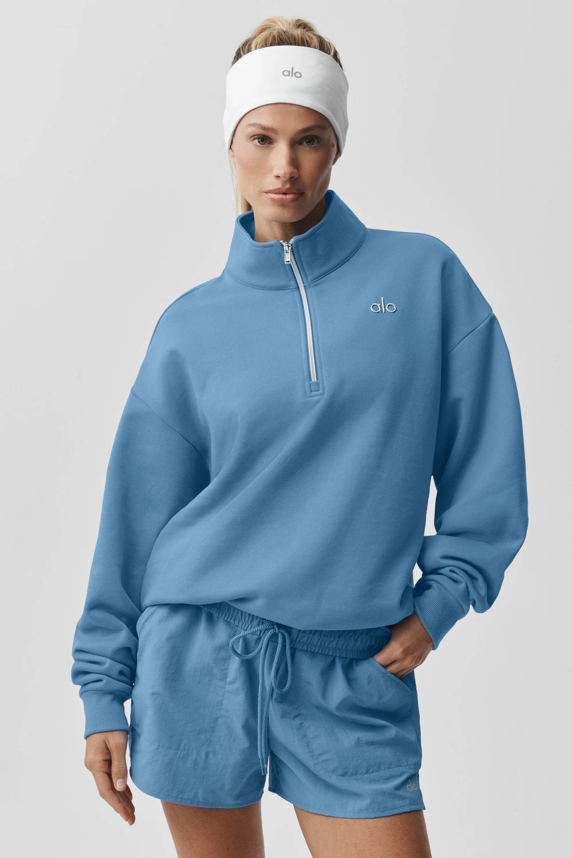 Accolade 1/4 Zip Pullover California Blue Loungewear for Women